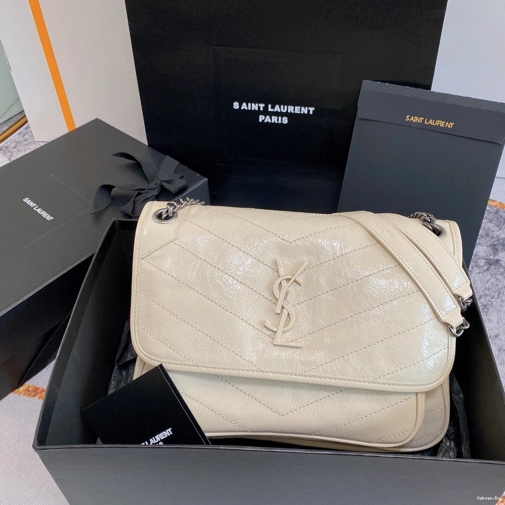 YSL LEATHER-28*20*8CM NIKI MEDIUM IN VINTAGE 0707